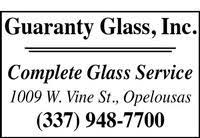 GUARANTY GLASS INC.